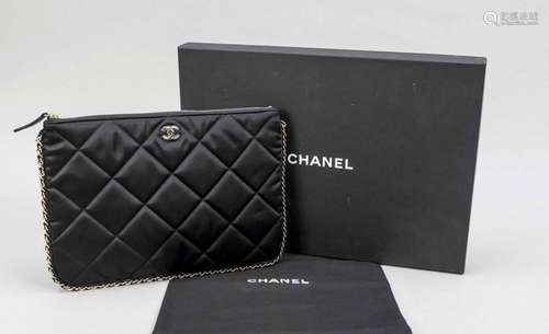 Chanel, Black Quilted Satin Chai