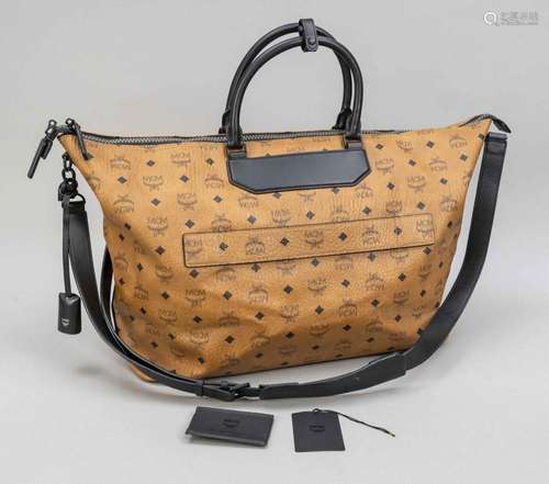 MCM, Large Cognac Duffle Bag/Wee