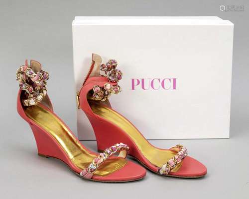 Pucci, ladies wedge heel sandals