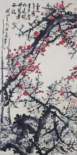 A Chinese Scroll Painting By Guan Shanyue