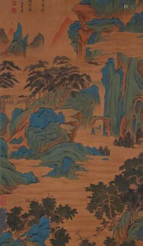 A Chinese Scroll Painting By Wang Hui