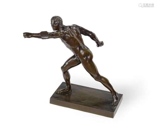 AFTER THE ANTIQUE, A FRENCH BRONZE FIGURE OF 'THE BORGHE...