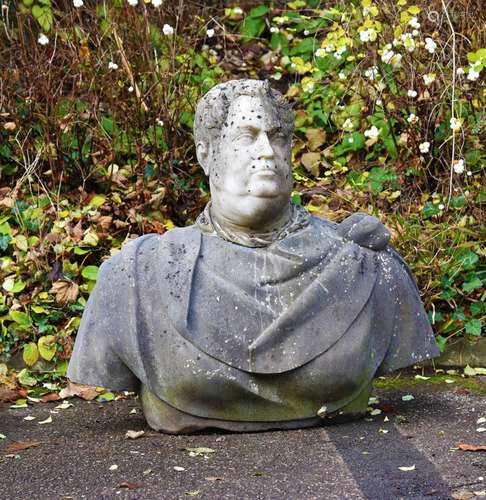 A 'GRAND TOUR' CARVED BUST, POSSIBLY OF THE EMPEROR ...