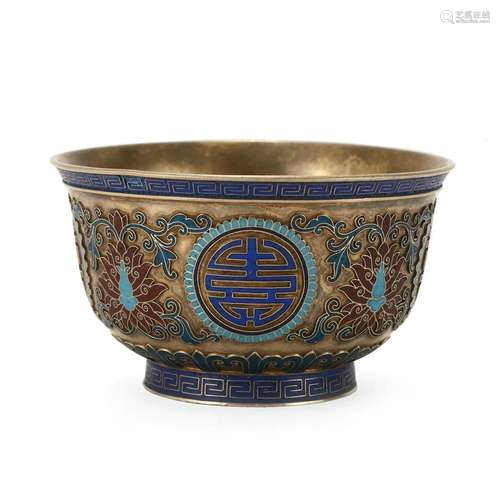 A SILVER-GILT 'LONGEVITY' BOWL