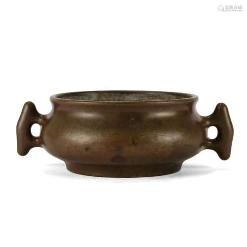 A BRONZE INCENSE BURNER