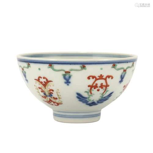 A FAMILLE-ROSE FLORAL BOWL