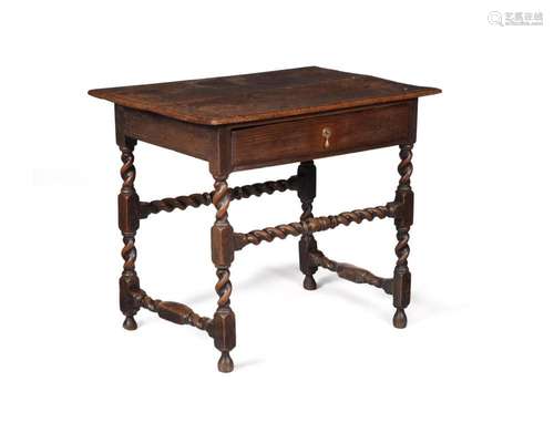 A CHARLES II OAK SIDE TABLE, CIRCA 1660