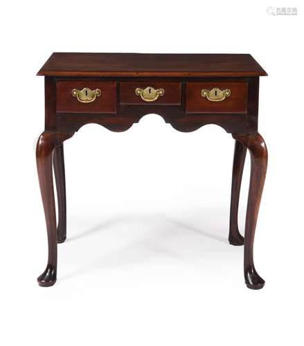 A GEORGE II 'RED WALNUT' SIDE TABLE, MID 18TH CENTUR...