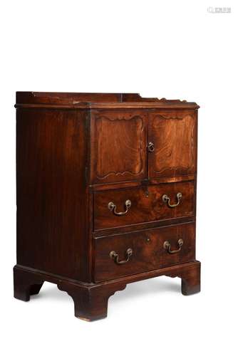 A GEORGE II MAHOGANY NIGHT COMMODE, THIRD QUARTER 18TH CENTU...