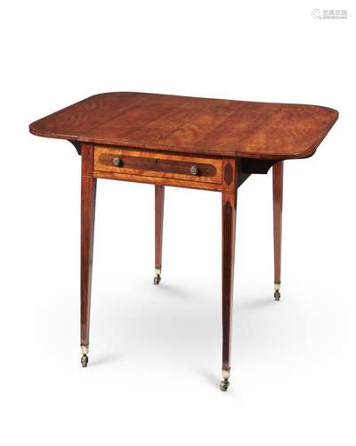 Y A GEORGE III SATINWOOD AND ROSEWOOD PEMBROKE TABLE, CIRCA ...