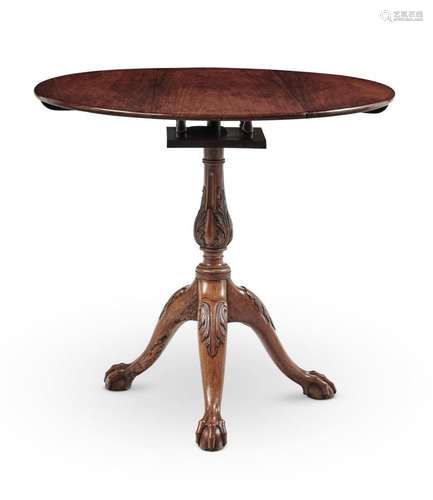 Y A CHINESE EXPORT PADOUK BIRDCAGE TRIPOD TABLE, MID 18TH CE...