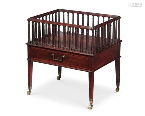 AN UNUSUAL GEORGE III MAHOGANY STAND OR 'VOIDER', IN...