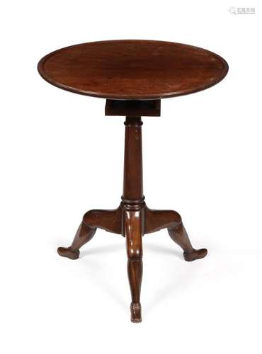 A GEORGE III MAHOGANY TRIPOD TABLE, PROBABLY MANX, ISLE OF M...