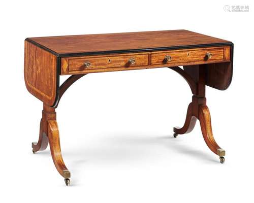 Y A GEORGE III SATINWOOD SOFA TABLEATTRIBUTED TO GILLOWS