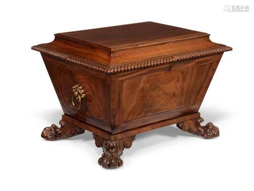 A GEORGE IV MAHOGANY WINE COOLER, CIRCA 1825