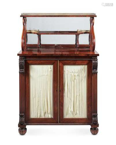 Y A GEORGE IV ROSEWOOD SIDE CABINET, BY GILLOWS, CIRCA 1810