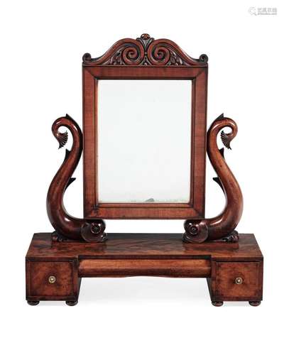 A REGENCY MAHOGANY DRESSING MIRROR, IN THE MANNER OF THOMAS ...