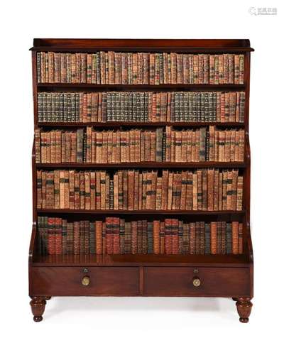 A REGENCY MAHOGANY 'WATERFALL' OPEN BOOKCASE, CIRCA ...