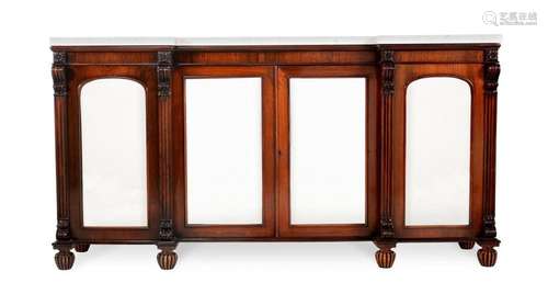 Y A GEORGE IV ROSEWOOD SIDE CABINET, ATTRIBUTED TO GILLOWS