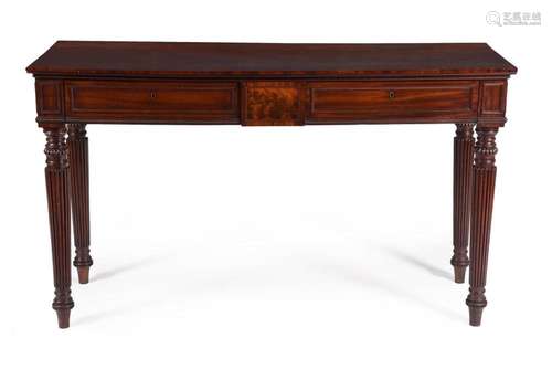 A GEORGE IV MAHOGANY SIDE OR SERVING TABLE, IN THE MANNER OF...