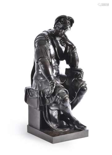 AFTER MICHELANGELO (ITALIAN, 1475-1564), A BRONZE FIGURE OF ...