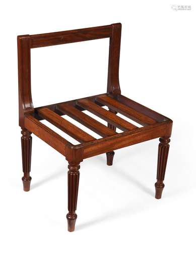 A REGENCY MAHOGANY LUGGAGE RACK, ATTRIBUTED TO GILLOWS, CIRC...