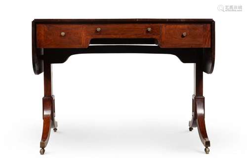 Y A CHINESE EXPORT HUANG HUALI SOFA TABLE, EARLY 19TH CENTUR...