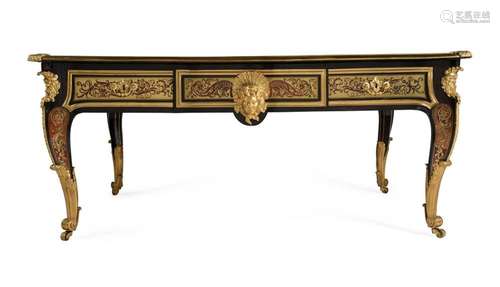 Y A TORTOISESHELL, BRASS 'BOULLE' MARQUETRY AND GILT...