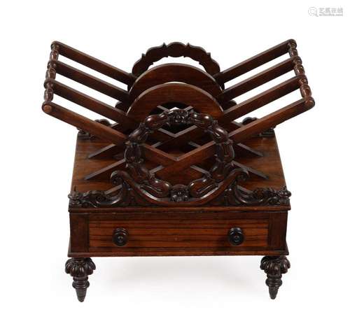 Y A WILLIAM IV ROSEWOOD CANTERBURY, CIRCA 1835