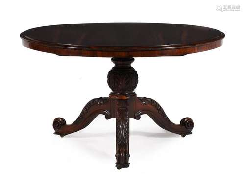 Y A VICTORIAN ROSEWOOD CENTRE TABLE, MID 19TH CENTURY