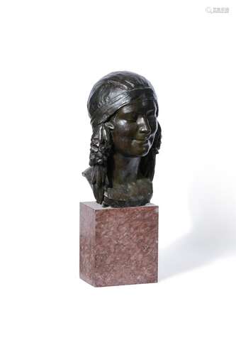 ALPHONSE SALADIN (FRENCH 1878 - 1956), A BRONZE PORTRAIT BUS...