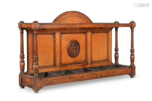 A VICTORIAN OAK HALL STAND, CIRCA 1890