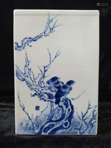 Chinese Blue and White Porcelain Brushpot