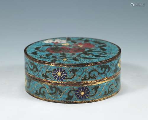 Chinese Cloisonne Enamel Perfumer Cover Box