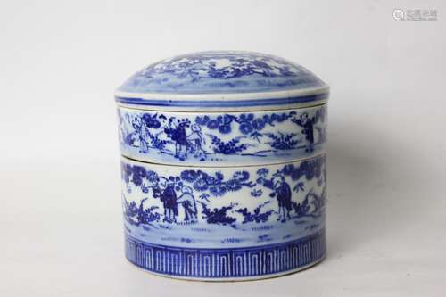 Chinese Blue and White Porcelain Lunch Box