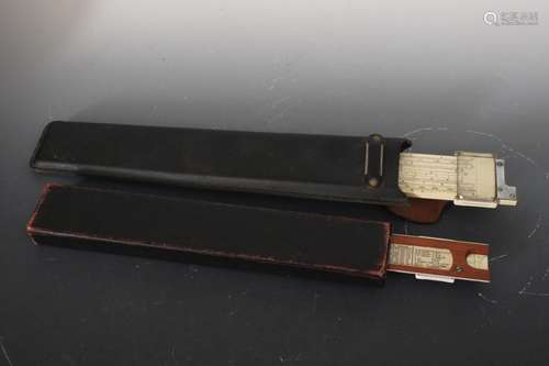 Lot 2 Keuffel & Esser Co K & E Duplex Slide Rule W