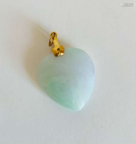 Jadeite heart pendant