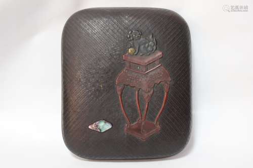 Rare Chinese Lacquer Wood Square Box