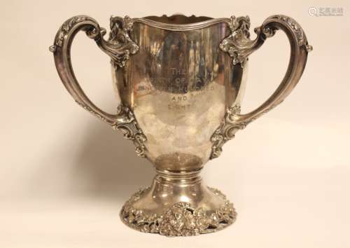 Art Nouveau Sterling Silver 3 Handles Trophy