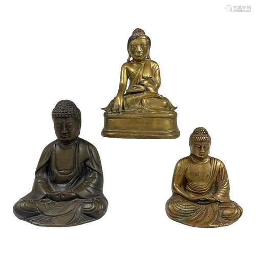 Bronze or Brass Buddha Sculptures