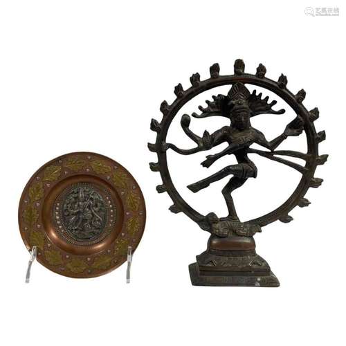 Shiva Sculpture and Plate