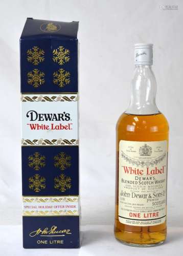 A Bottle of Dewar's White Label Whisky 1 Litre