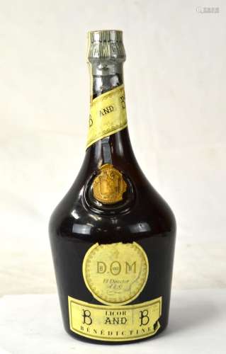 B and B Benedictine D.O.M Liqueur 1960s 750ML