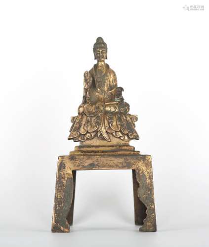 Chinese Gilt Bronze Buddha Figure