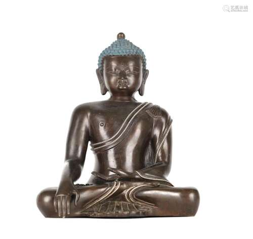 Large Chinese Bronze Buddha Figure