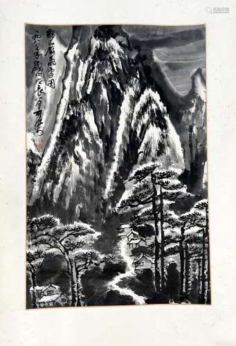 Chinese Black Ink Painting Scroll