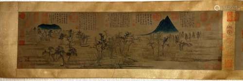 Chinese Long Painting Scroll