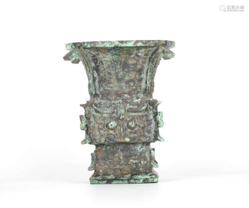 Chinese Archaic Bronze Beaker Vase