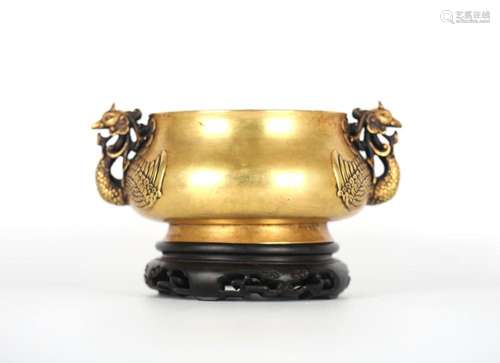 Chinese Gilt Bronze Incense Burner