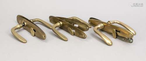 3 sets of handles, early 20th c.,